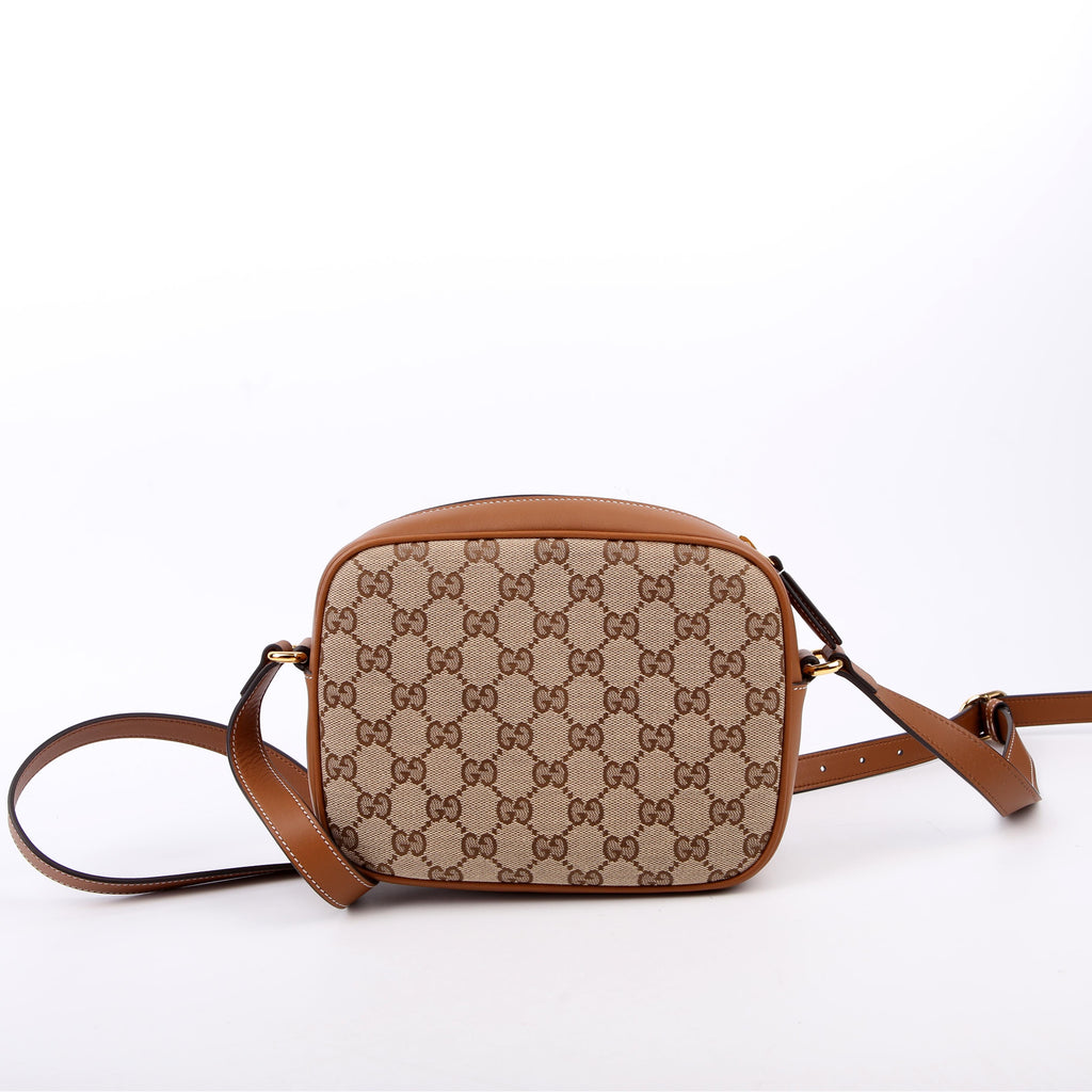 820429 Blondie GG Canvas Small Shoulder Bag Brown