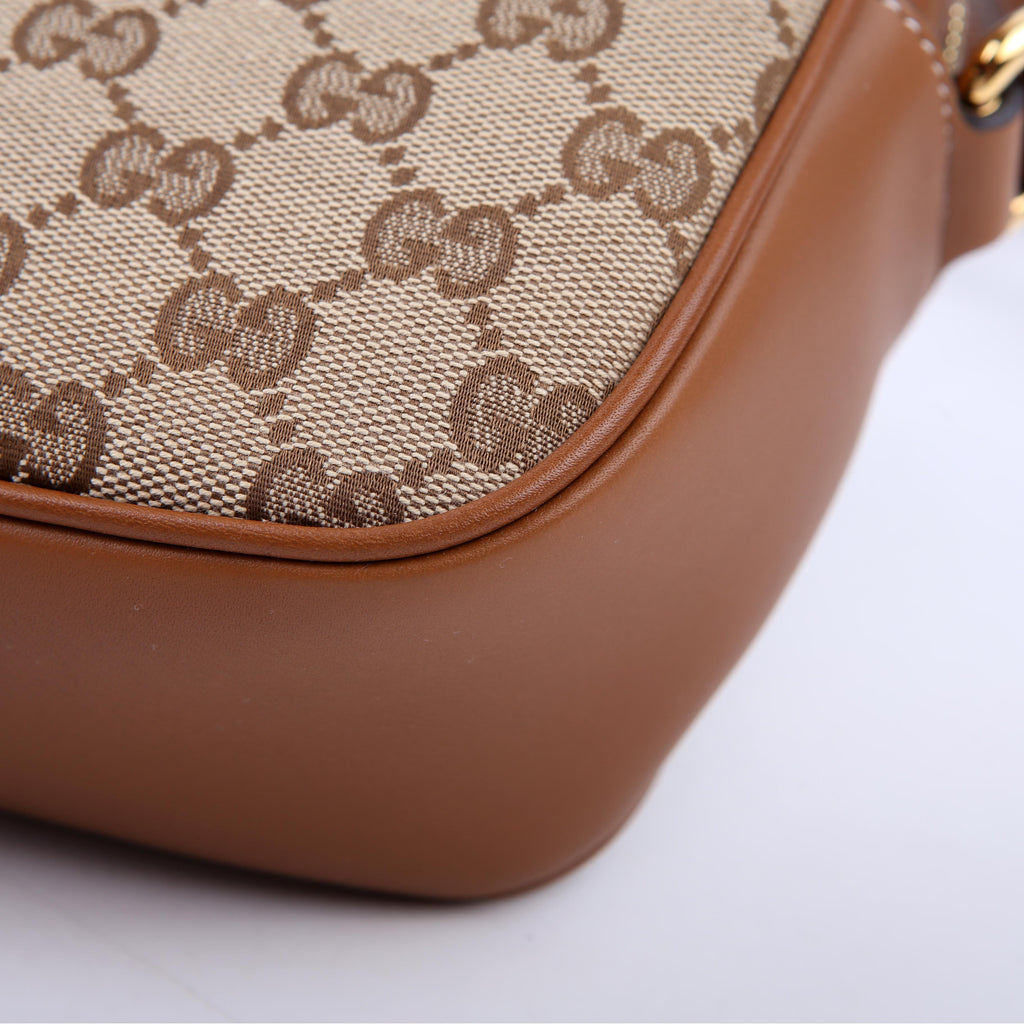 820429 Blondie GG Canvas Small Shoulder Bag Brown