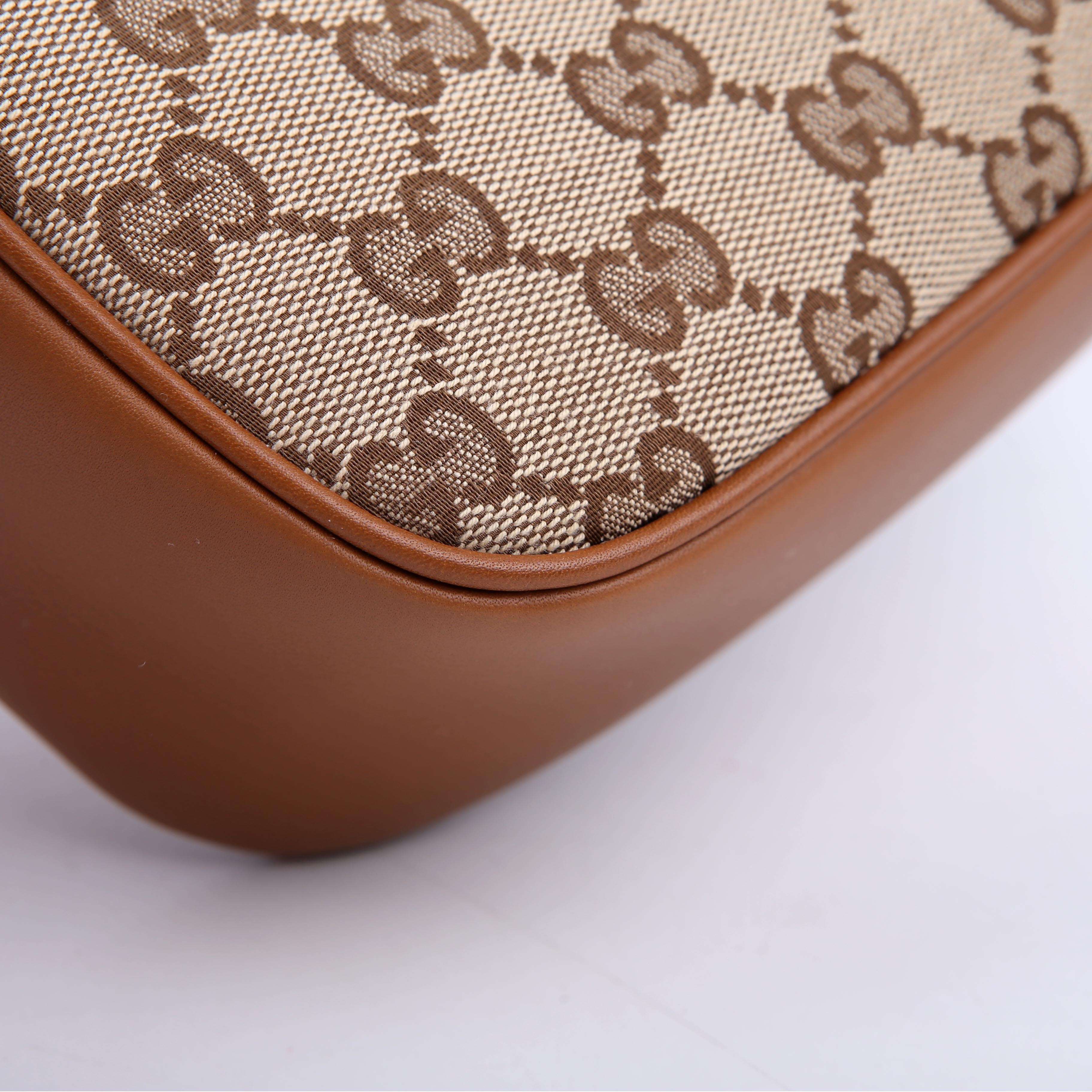 820429 Blondie GG Canvas Small Shoulder Bag Brown