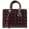 Dior Lady Dior Large Cannage Patent Purple
