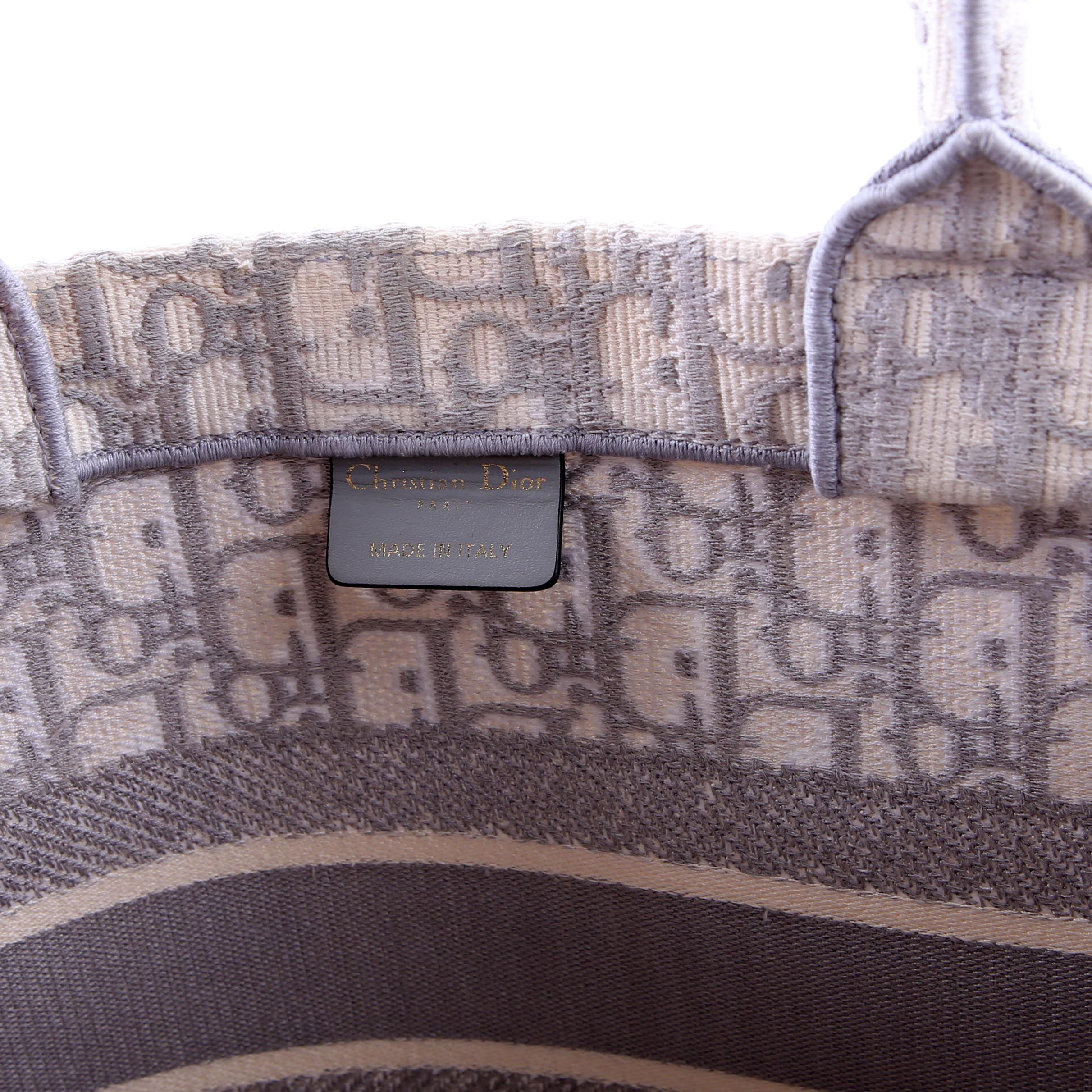 Dior Book Tote Medium Grey