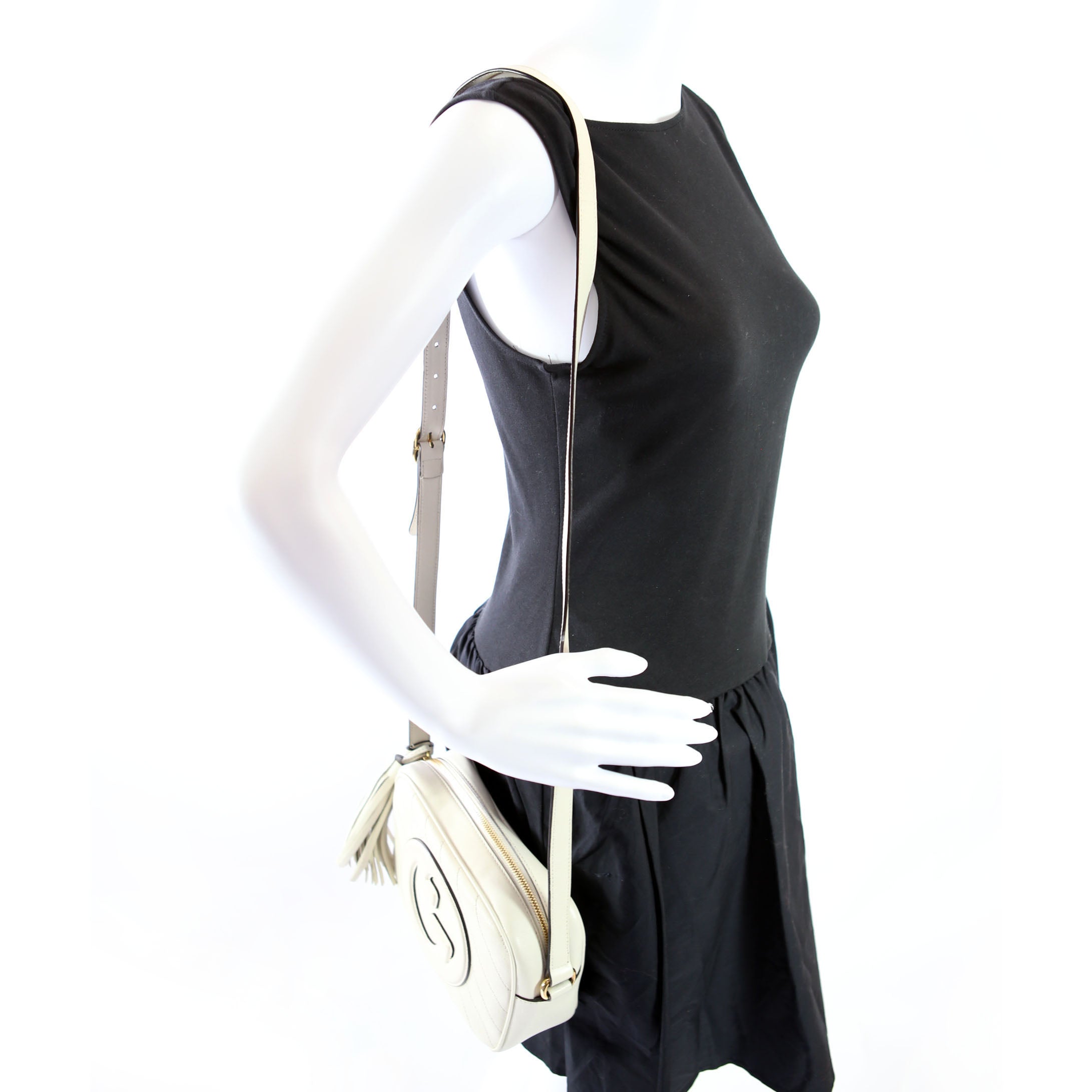 742360 Blondie Small Shoulder Bag Ivory