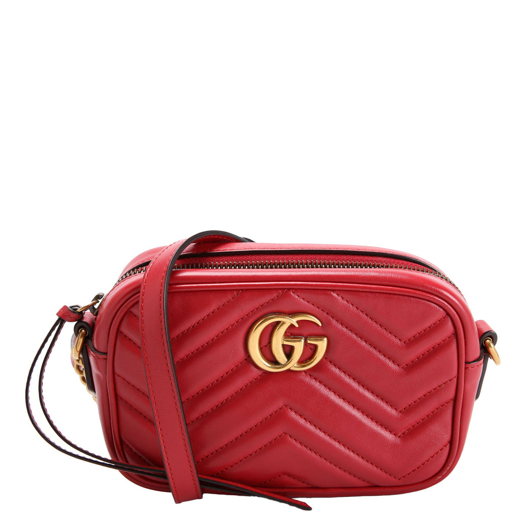 Gucci 448065 Marmont Mini Camera Bag Red