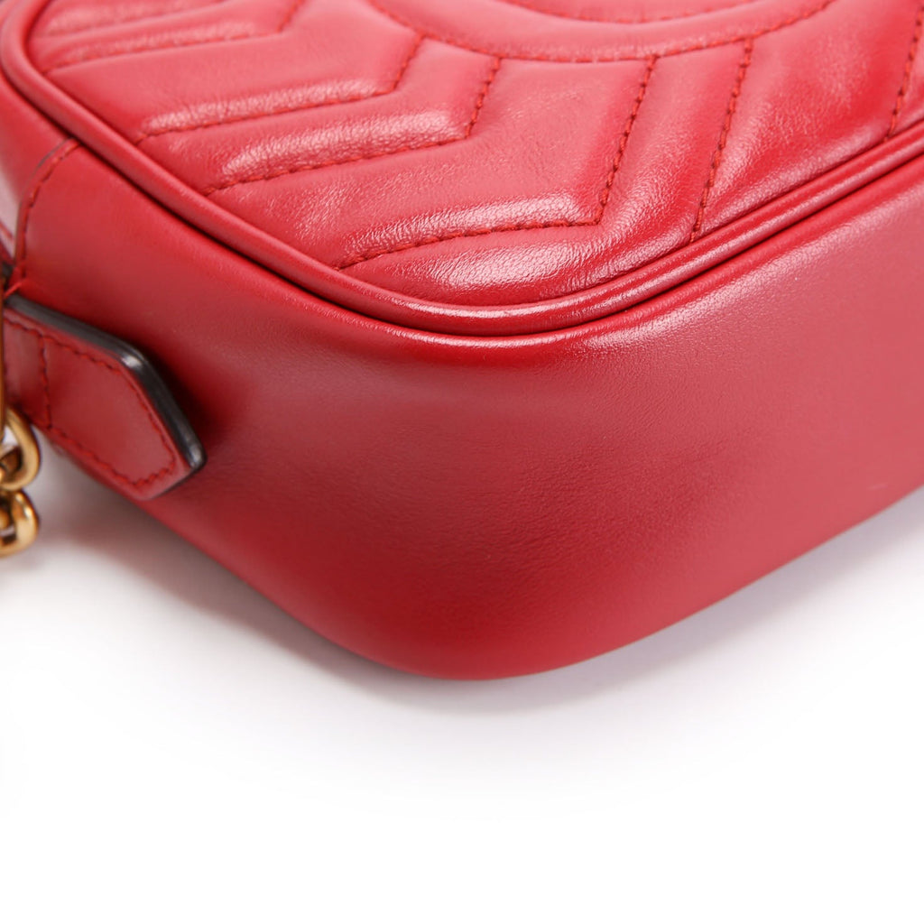 Gucci 448065 Marmont Mini Camera Bag Red