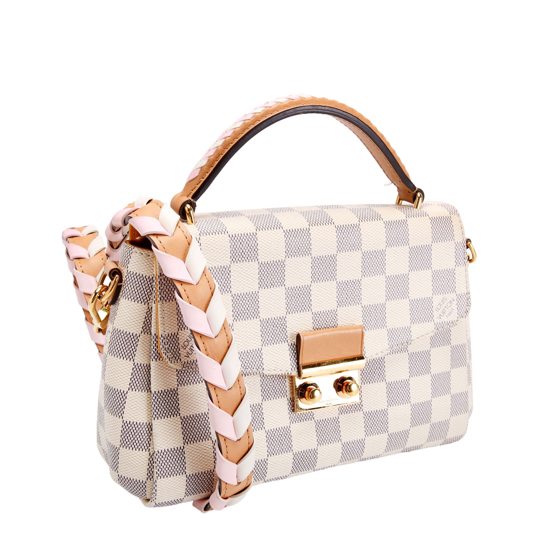 Croisette Damier Azur Braided White