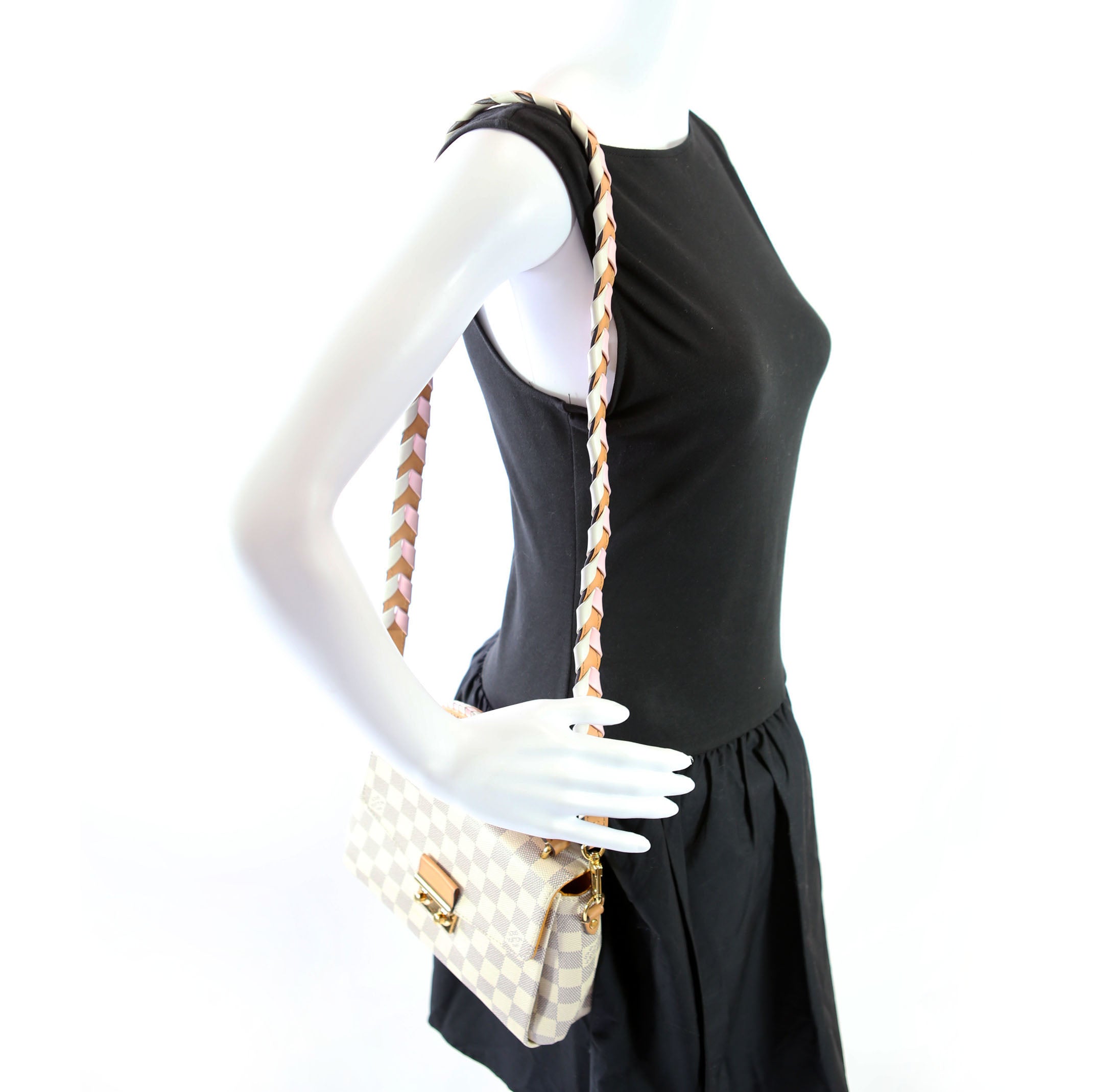 Croisette Damier Azur Braided White