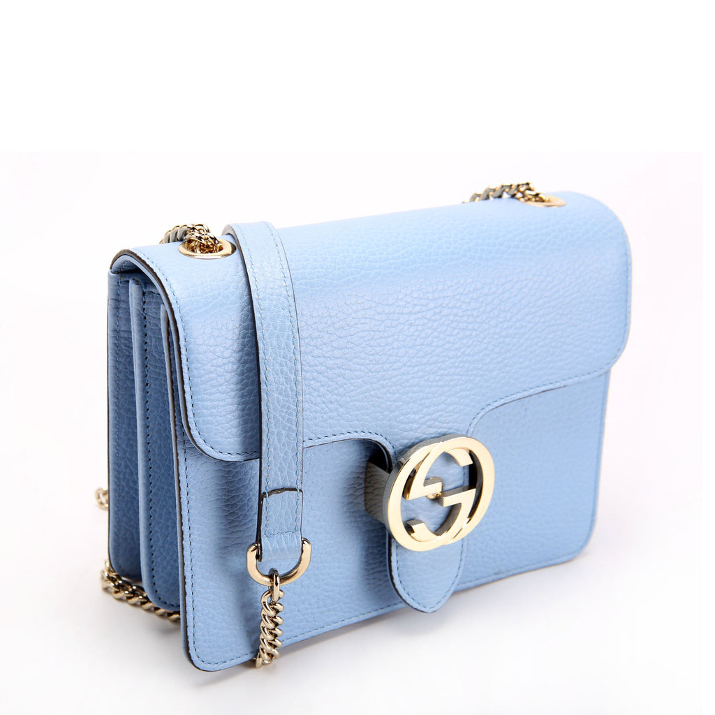 Gucci 510304 Interlocking Small Crossbody Blue