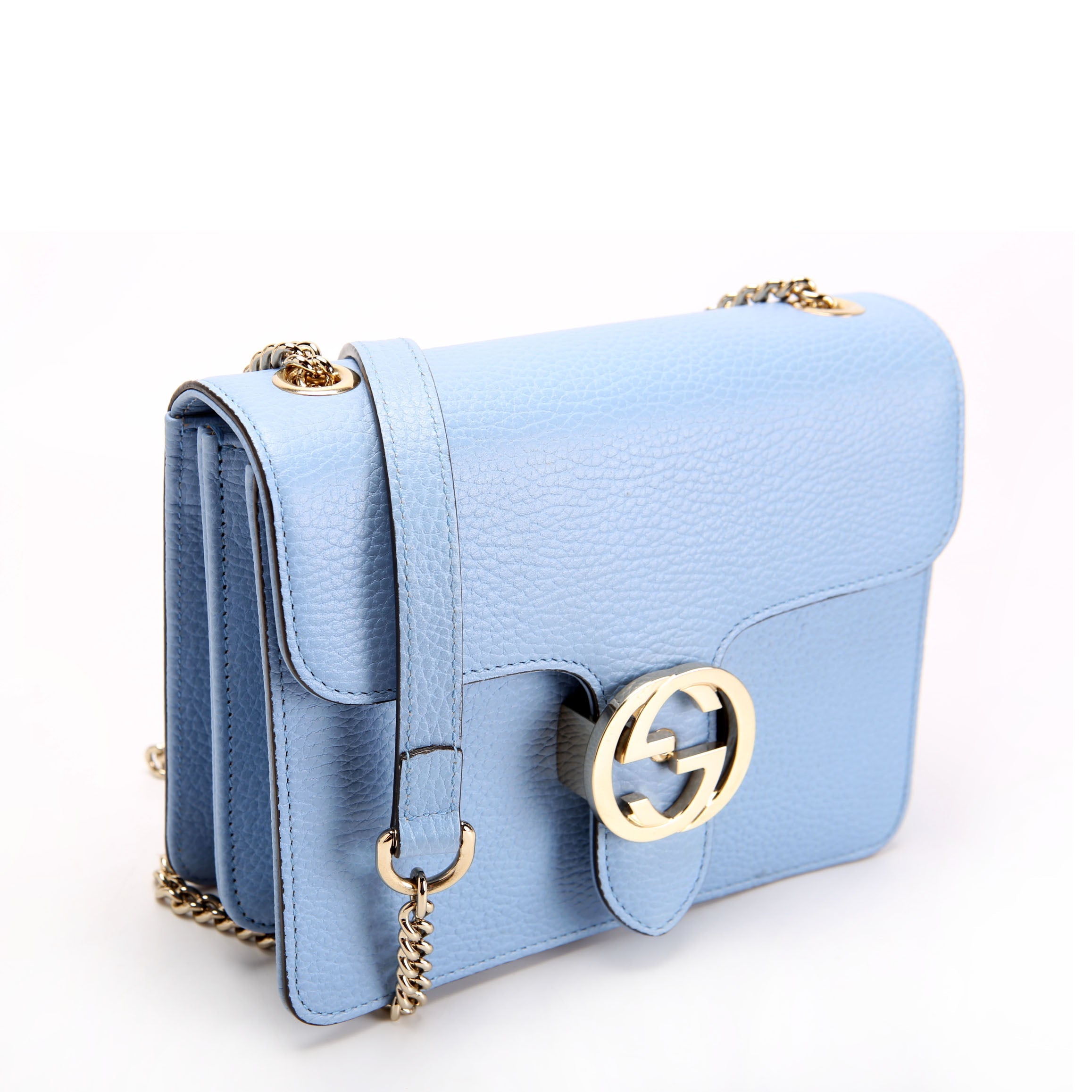 Gucci 510304 Interlocking Small Crossbody Blue