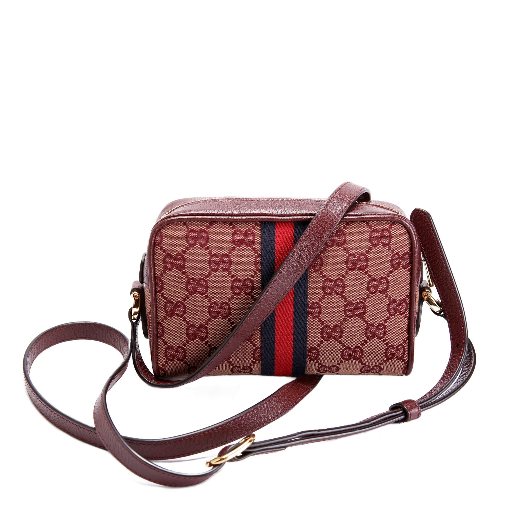 Gucci 517350 GG Canvas Mini Ophidia Burgundy