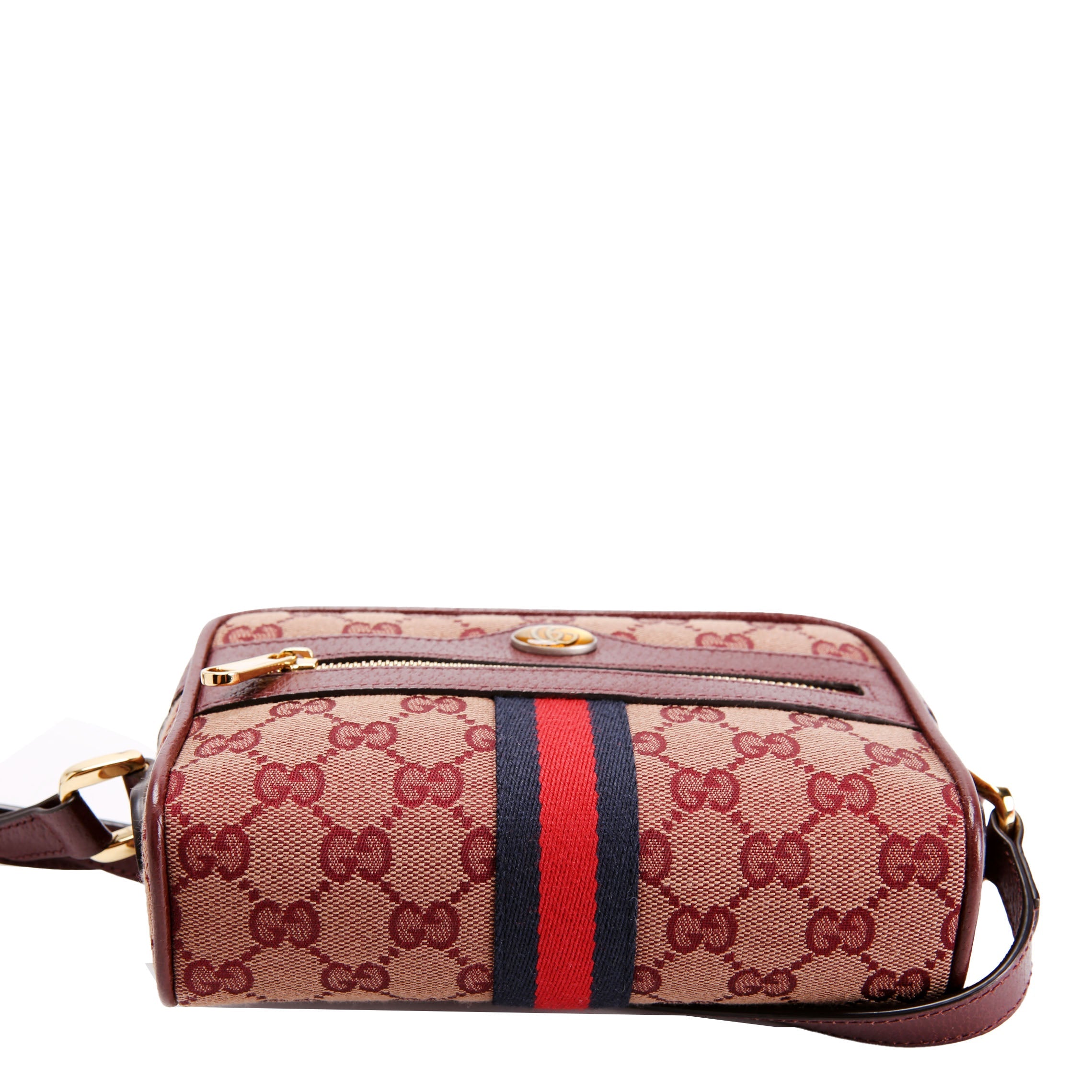 Gucci 517350 GG Canvas Mini Ophidia Burgundy