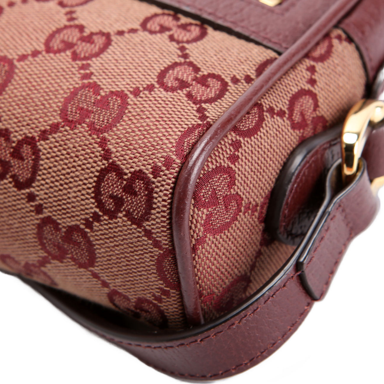 Gucci 517350 GG Canvas Mini Ophidia Burgundy