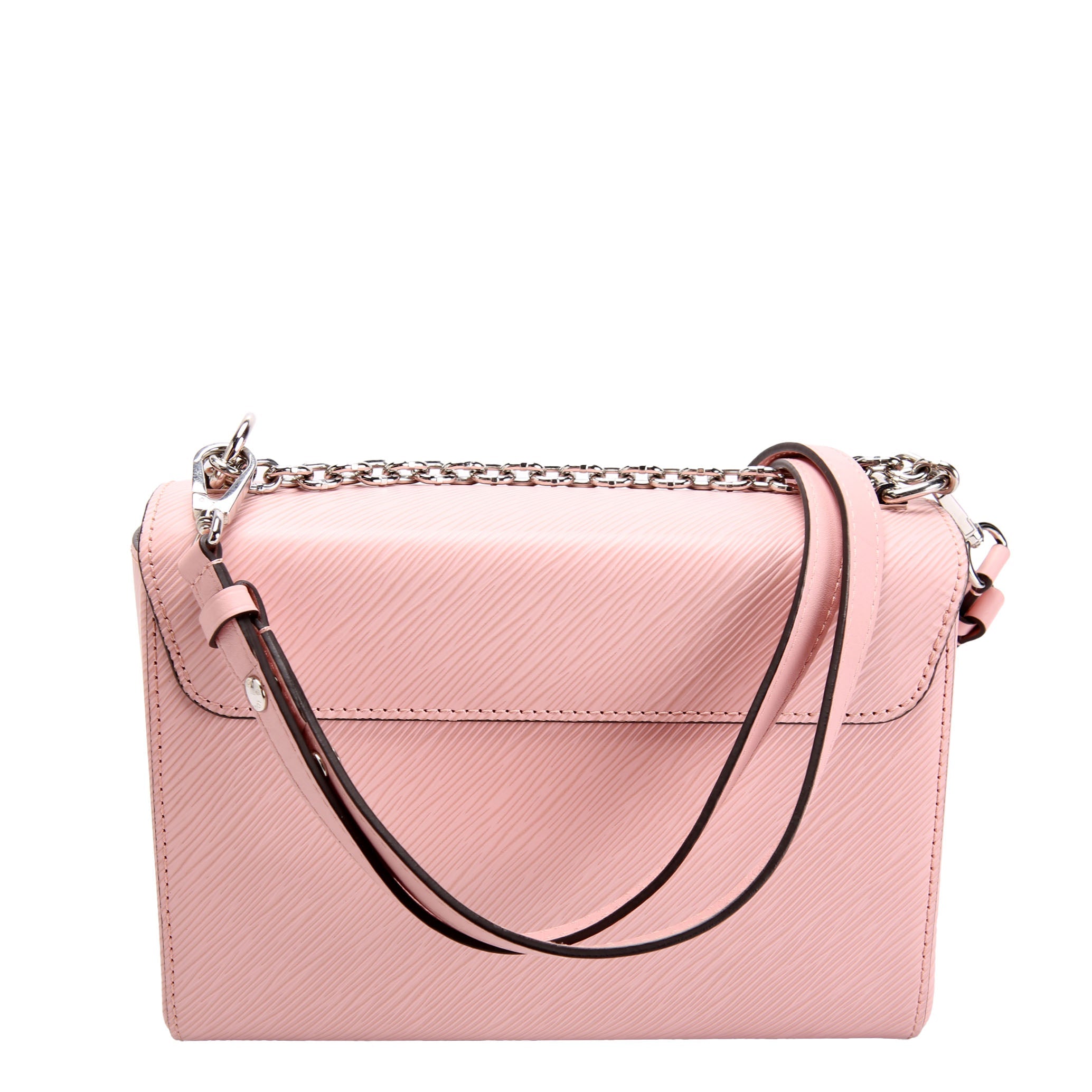 Twist MM Whipstitch Heart Epi Pink/White