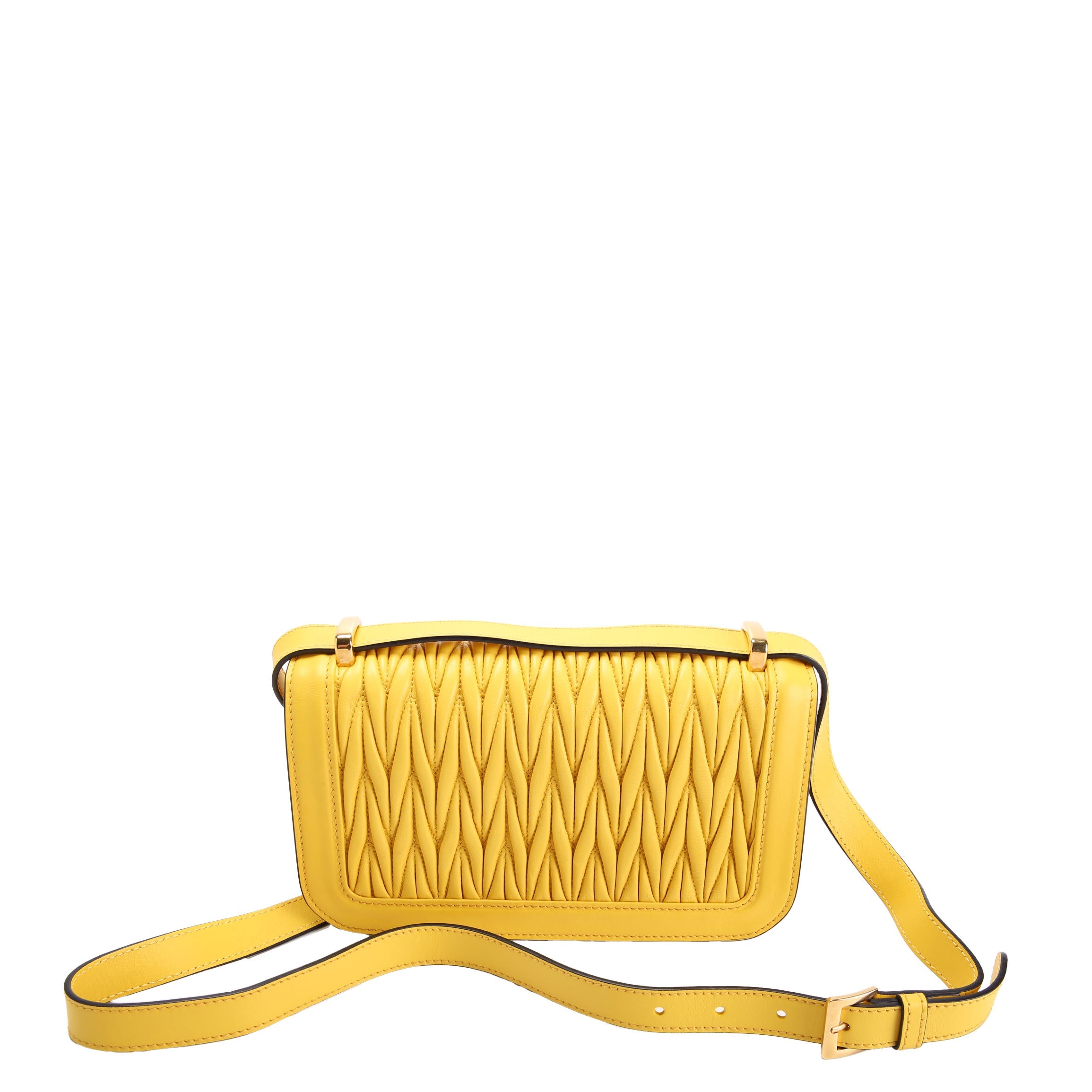 Matelasse Nappa Shoulder Bag Yellow