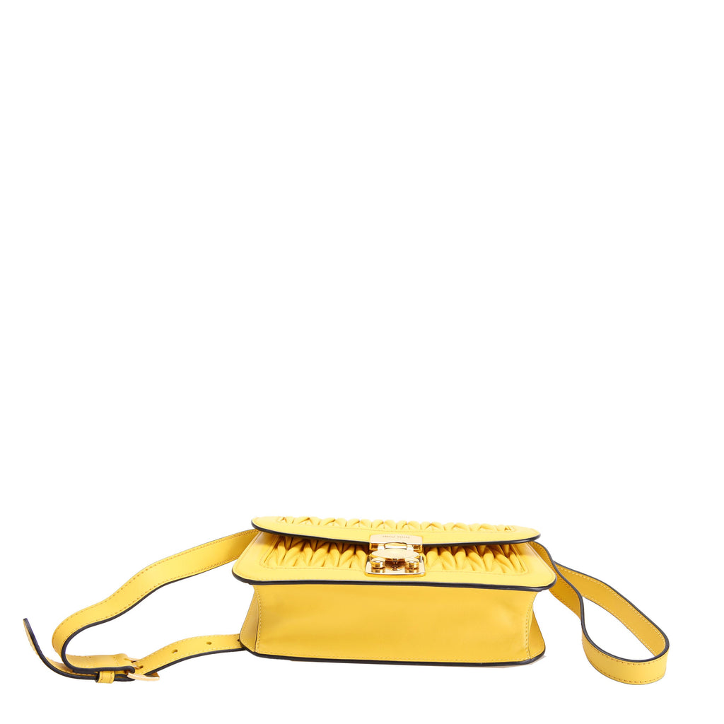 Matelasse Nappa Shoulder Bag Yellow
