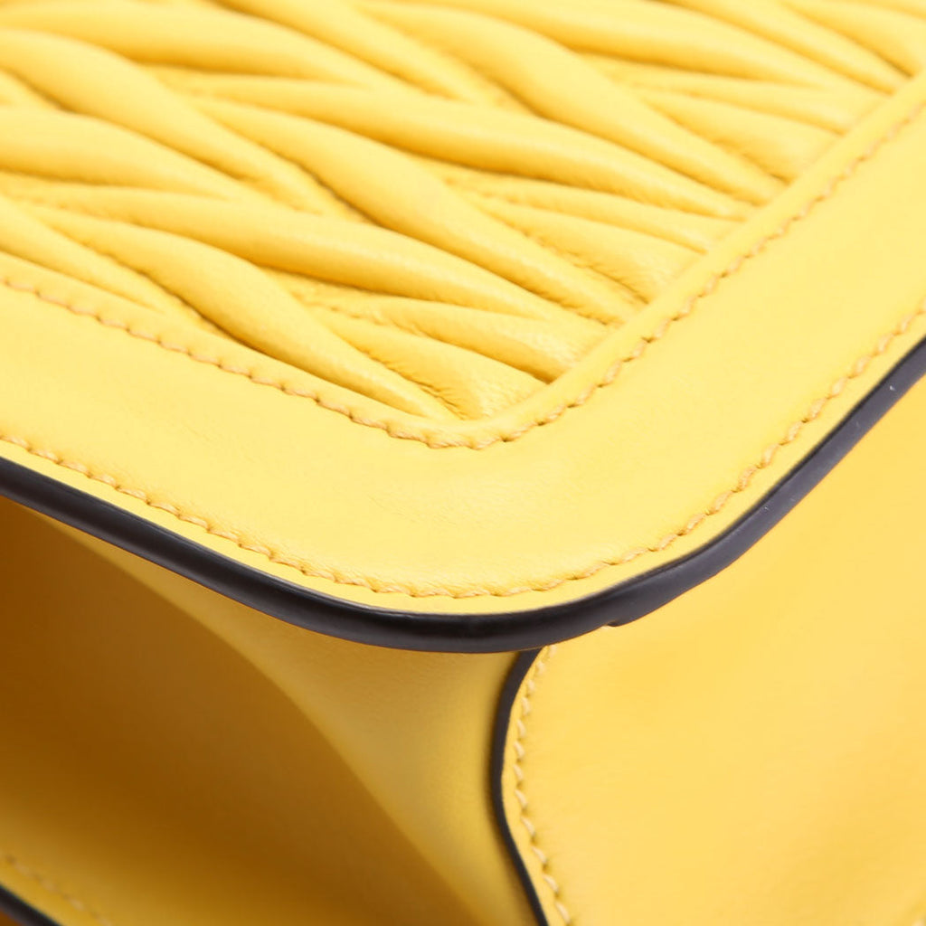 Matelasse Nappa Shoulder Bag Yellow