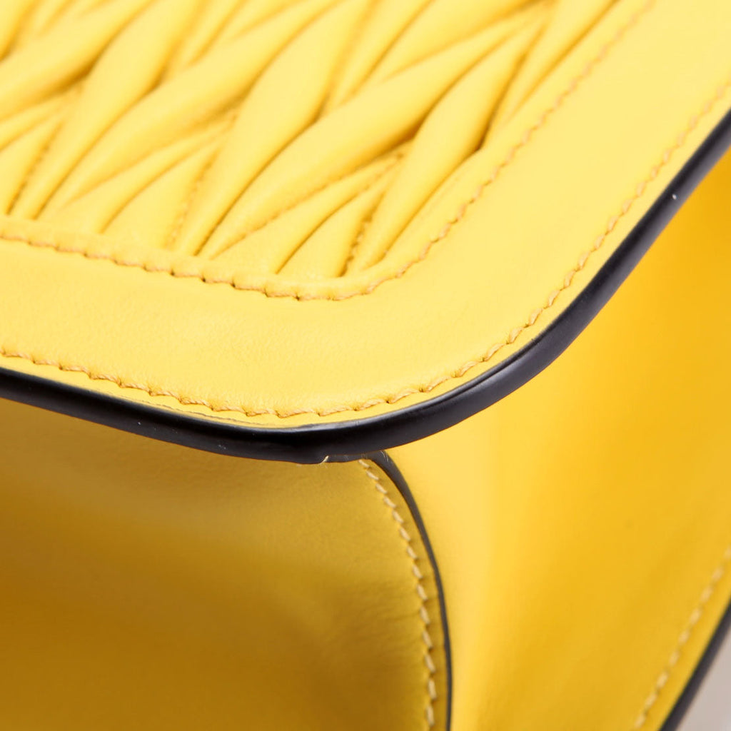 Matelasse Nappa Shoulder Bag Yellow