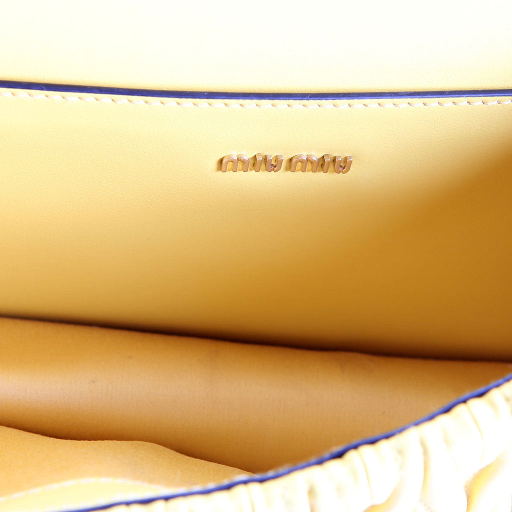 Matelasse Nappa Shoulder Bag Yellow