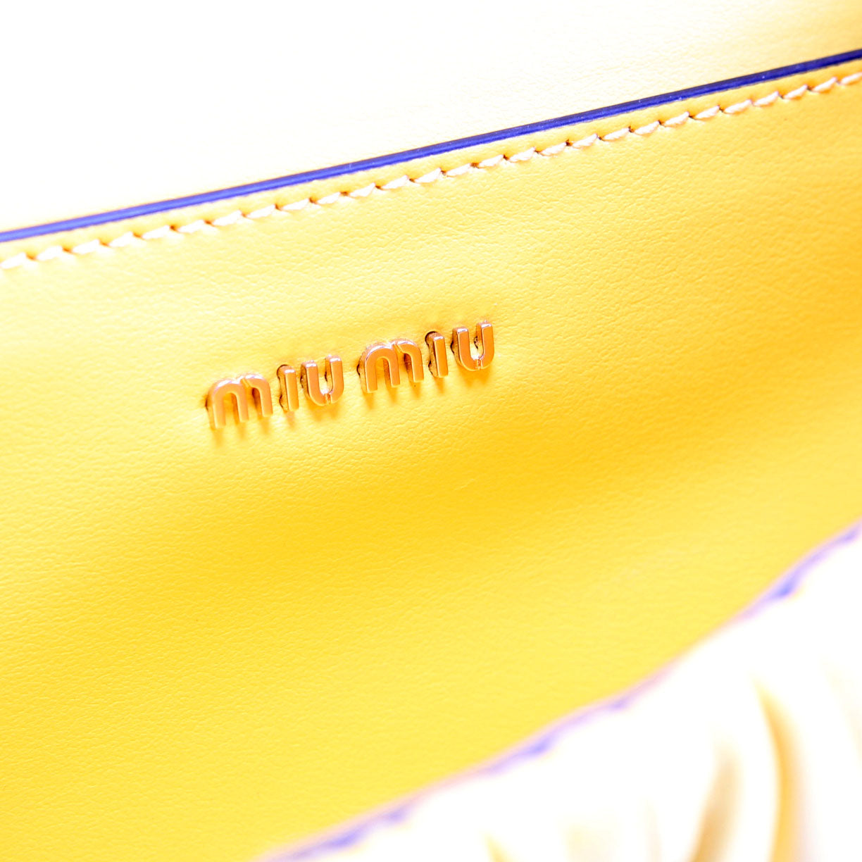 Matelasse Nappa Shoulder Bag Yellow