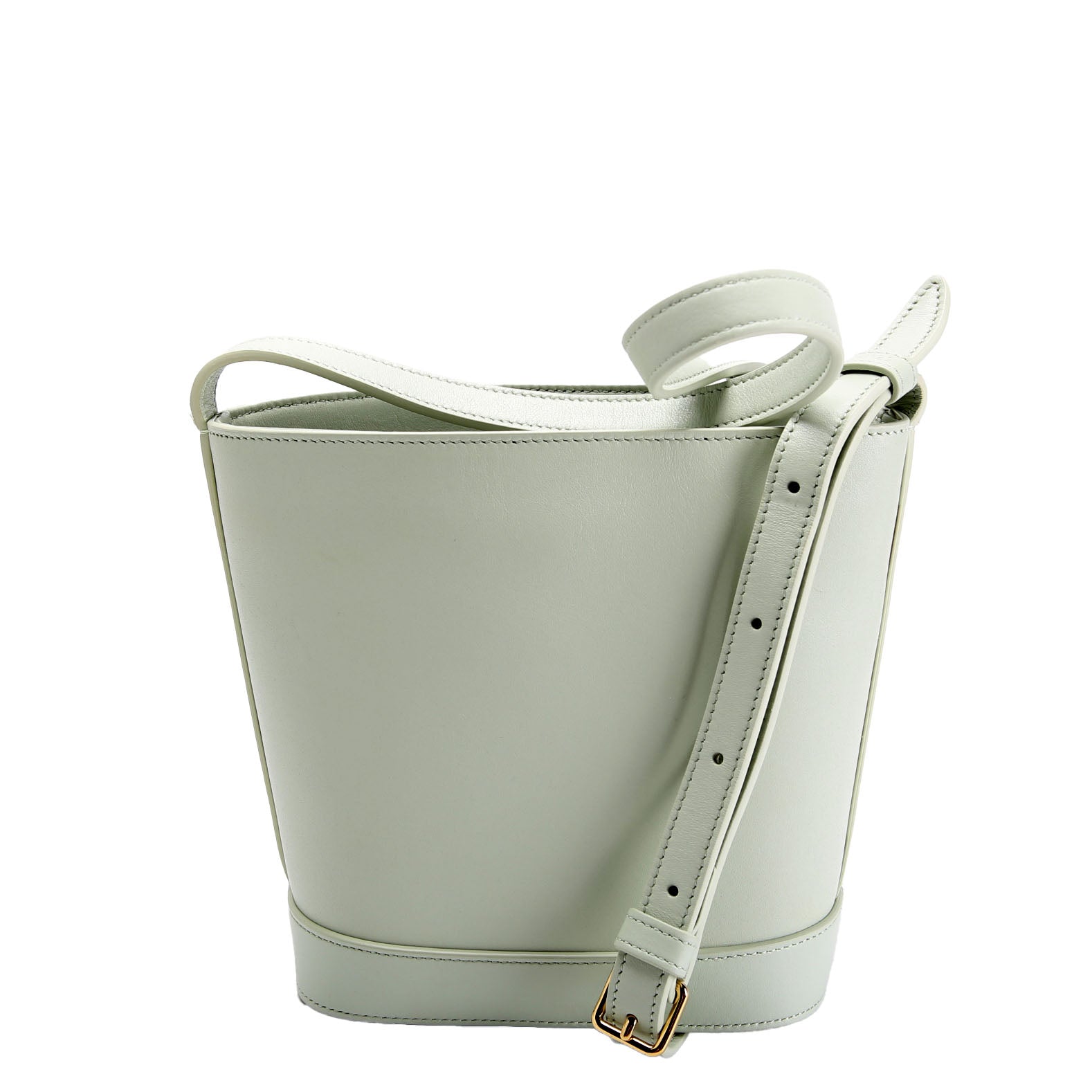 Cuir Triomphe Small Bucket Bag Seafoam