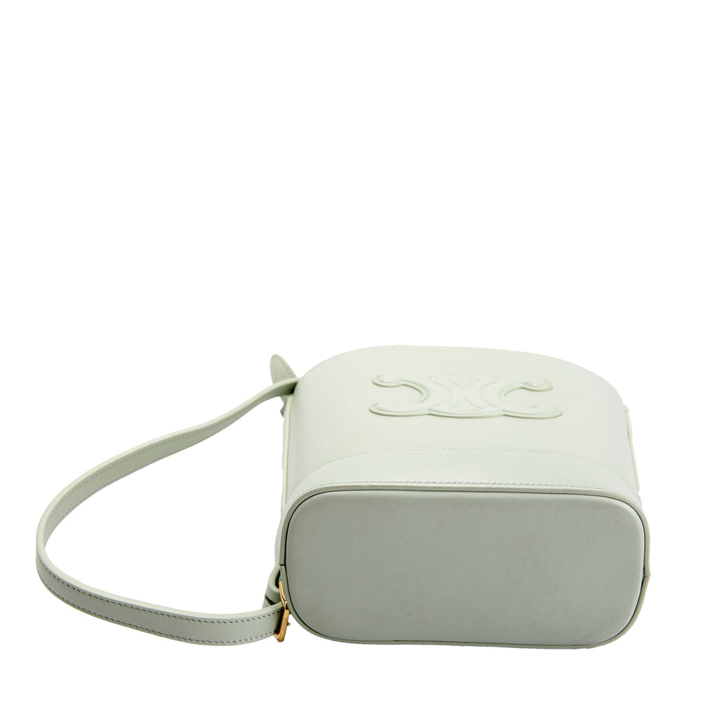 Cuir Triomphe Small Bucket Bag Seafoam