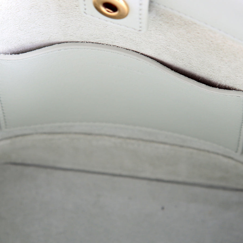 Cuir Triomphe Small Bucket Bag Seafoam