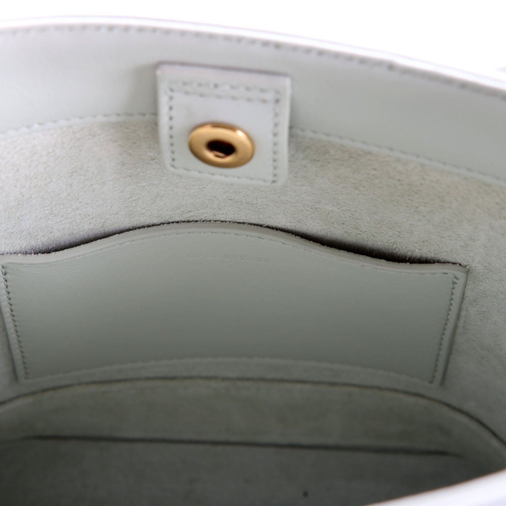Cuir Triomphe Small Bucket Bag Seafoam