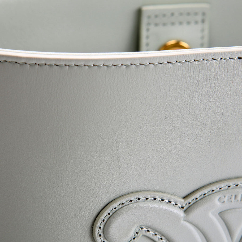 Cuir Triomphe Small Bucket Bag Seafoam