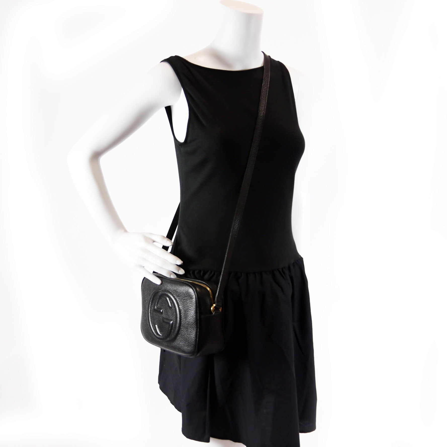 Gucci 308364 Soho Disco Crossbody Black