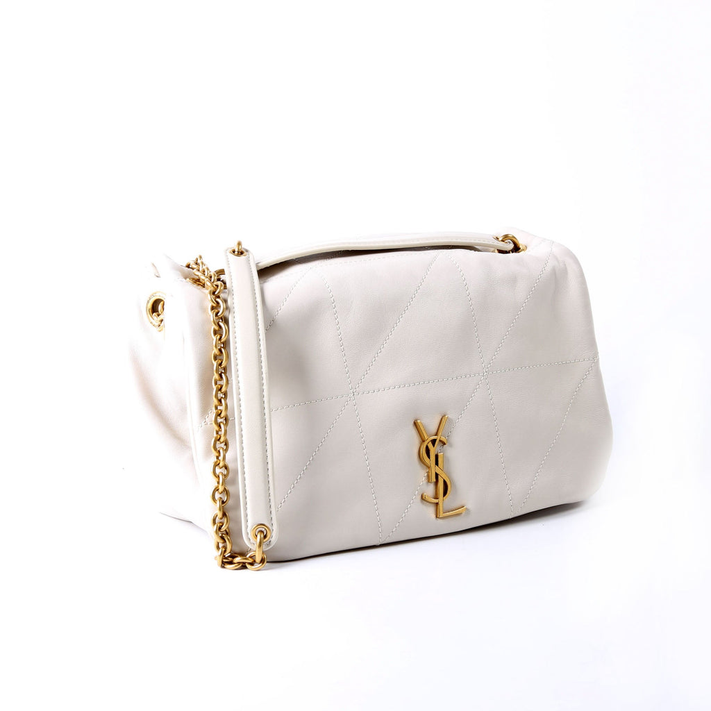 SAINT LAURENT 763475 Jamie 4.3 Small Quilted Lambskin Ivory