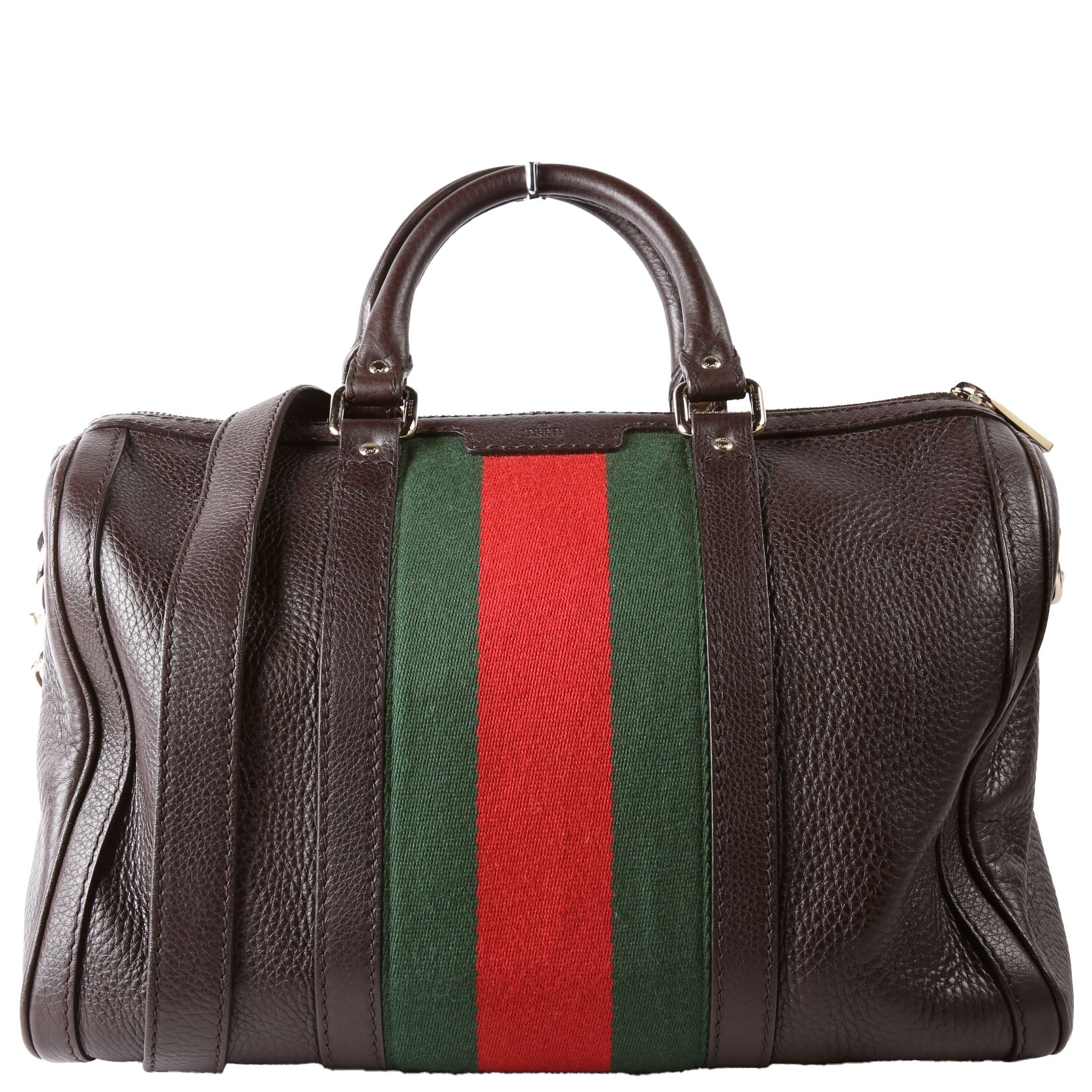 Gucci 247205 Boston Bag Web Leather
