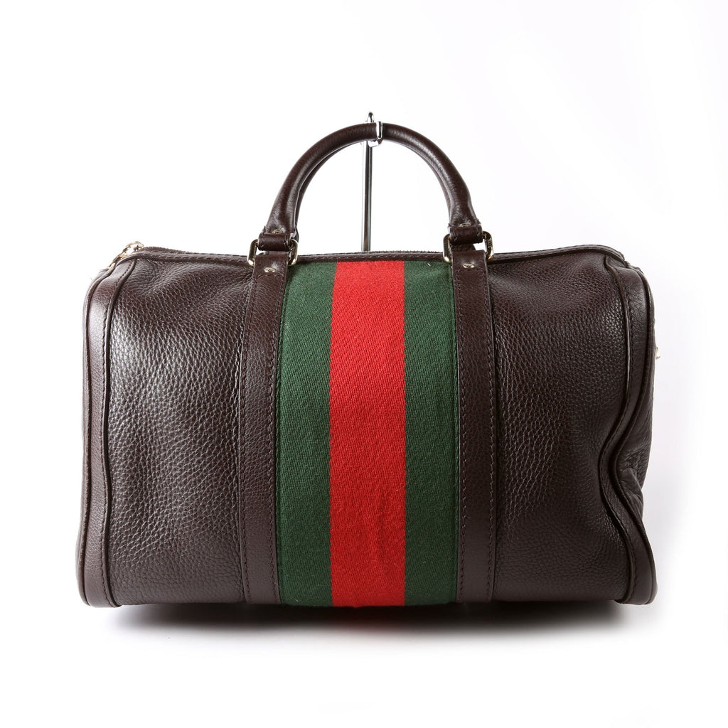 Gucci 247205 Boston Bag Web Leather