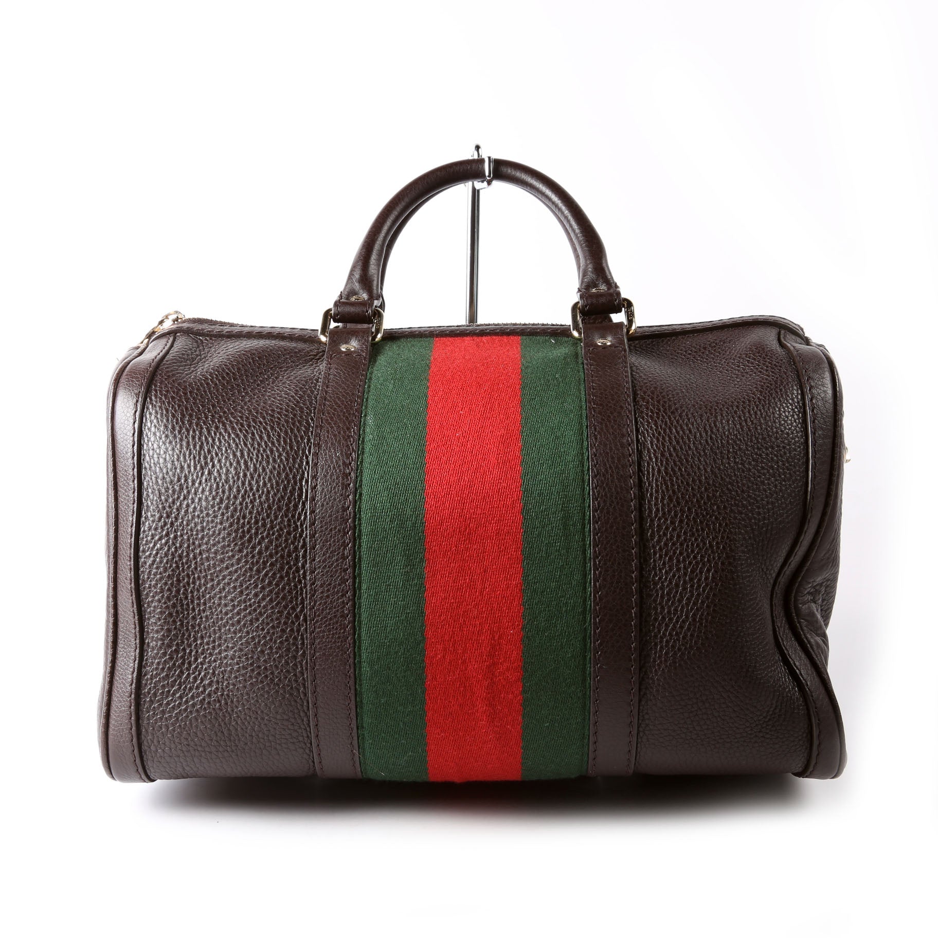 Gucci 247205 Boston Bag Web Leather