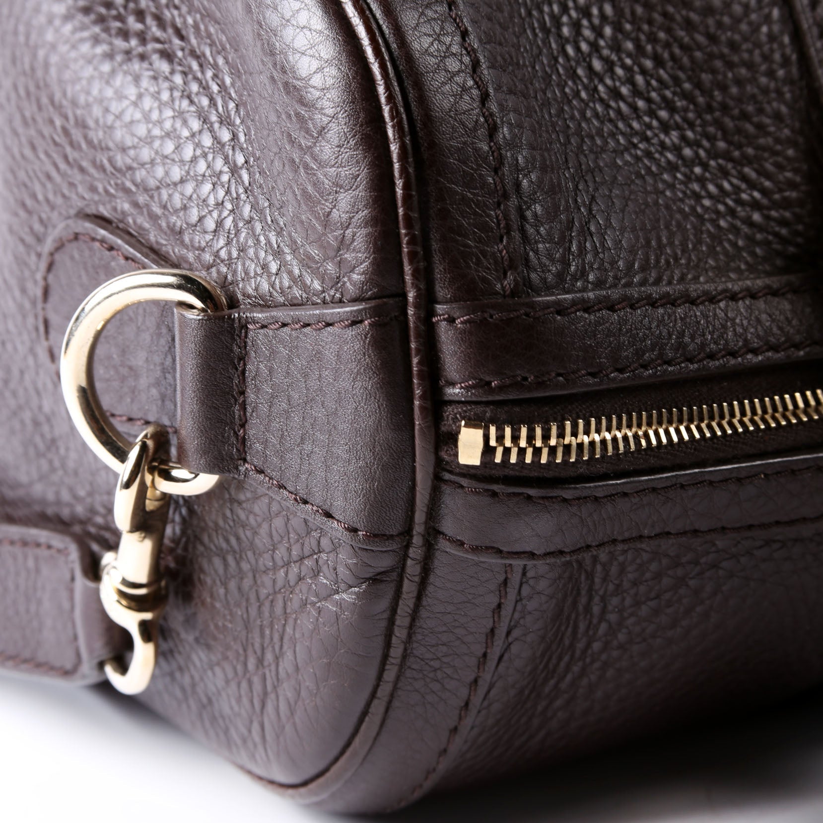 Gucci 247205 Boston Bag Web Leather