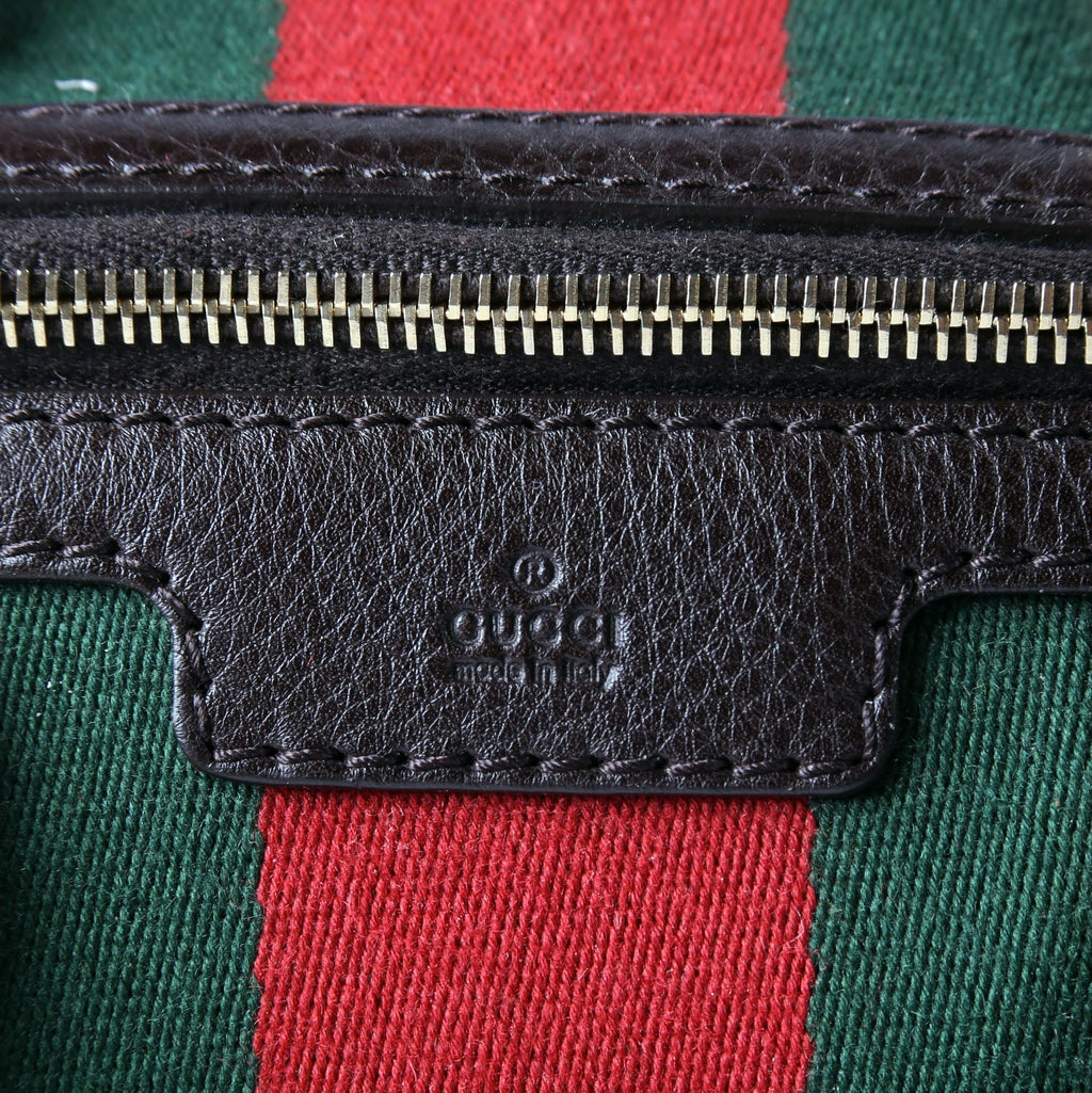 Gucci 247205 Boston Bag Web Leather