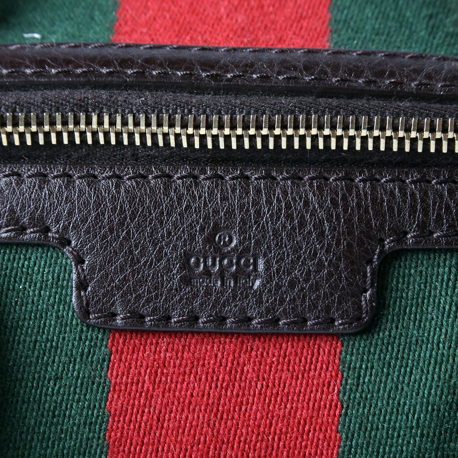 Gucci 247205 Boston Bag Web Leather