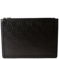 Gucci 646449 GG Embossed Pouch Black