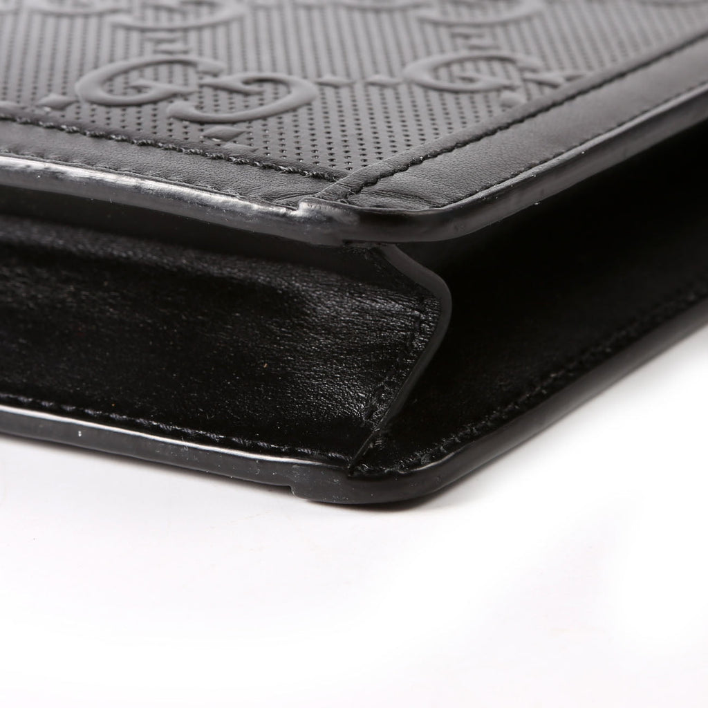Gucci 646449 GG Embossed Pouch Black