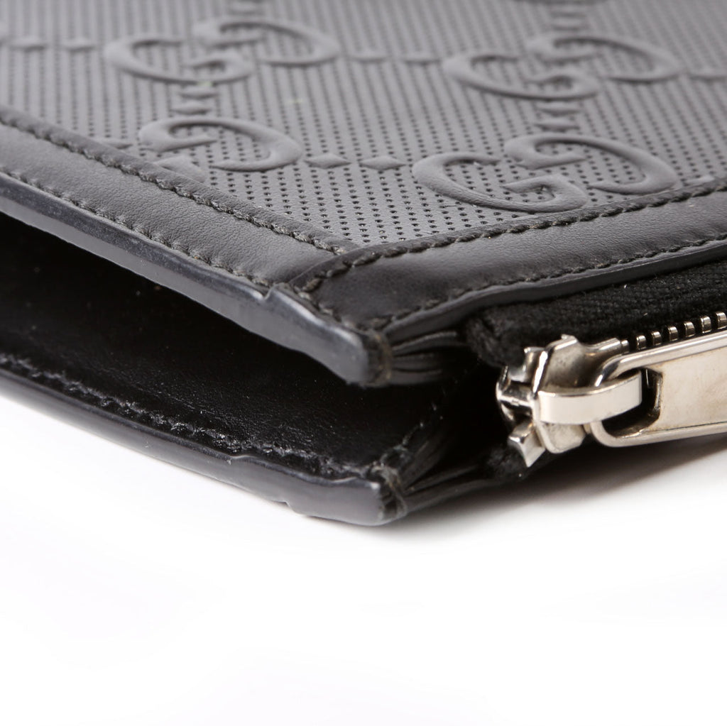 Gucci 646449 GG Embossed Pouch Black