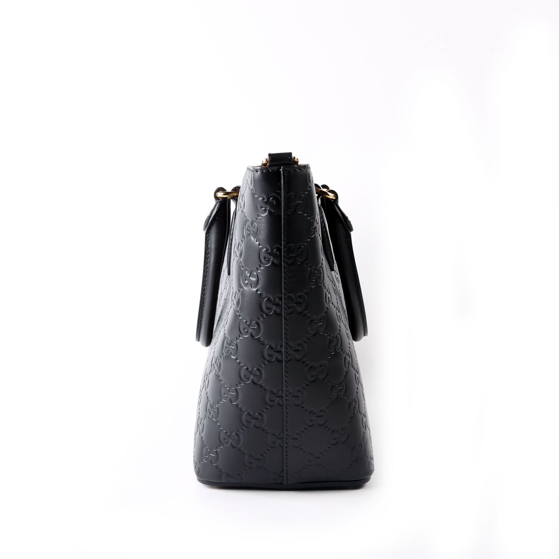 432124 Guccissima Zipped Tote Black