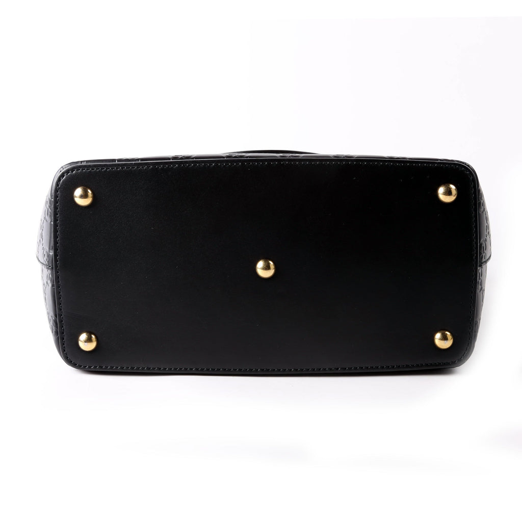 432124 Guccissima Zipped Tote Black