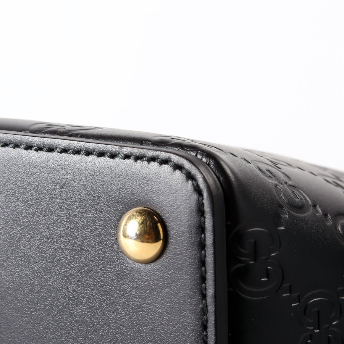 432124 Guccissima Zipped Tote Black