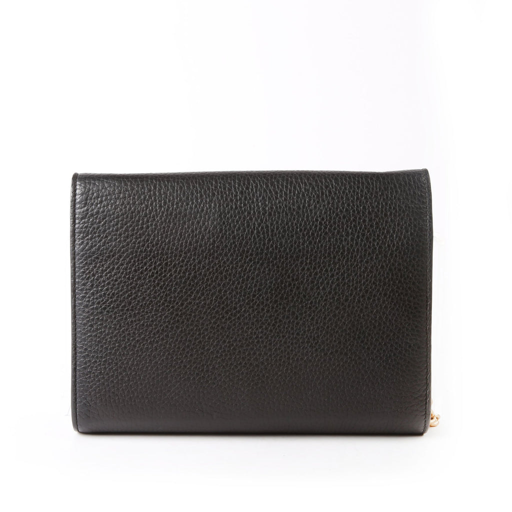Gucci 401232 Marmont Chain Wallet Black
