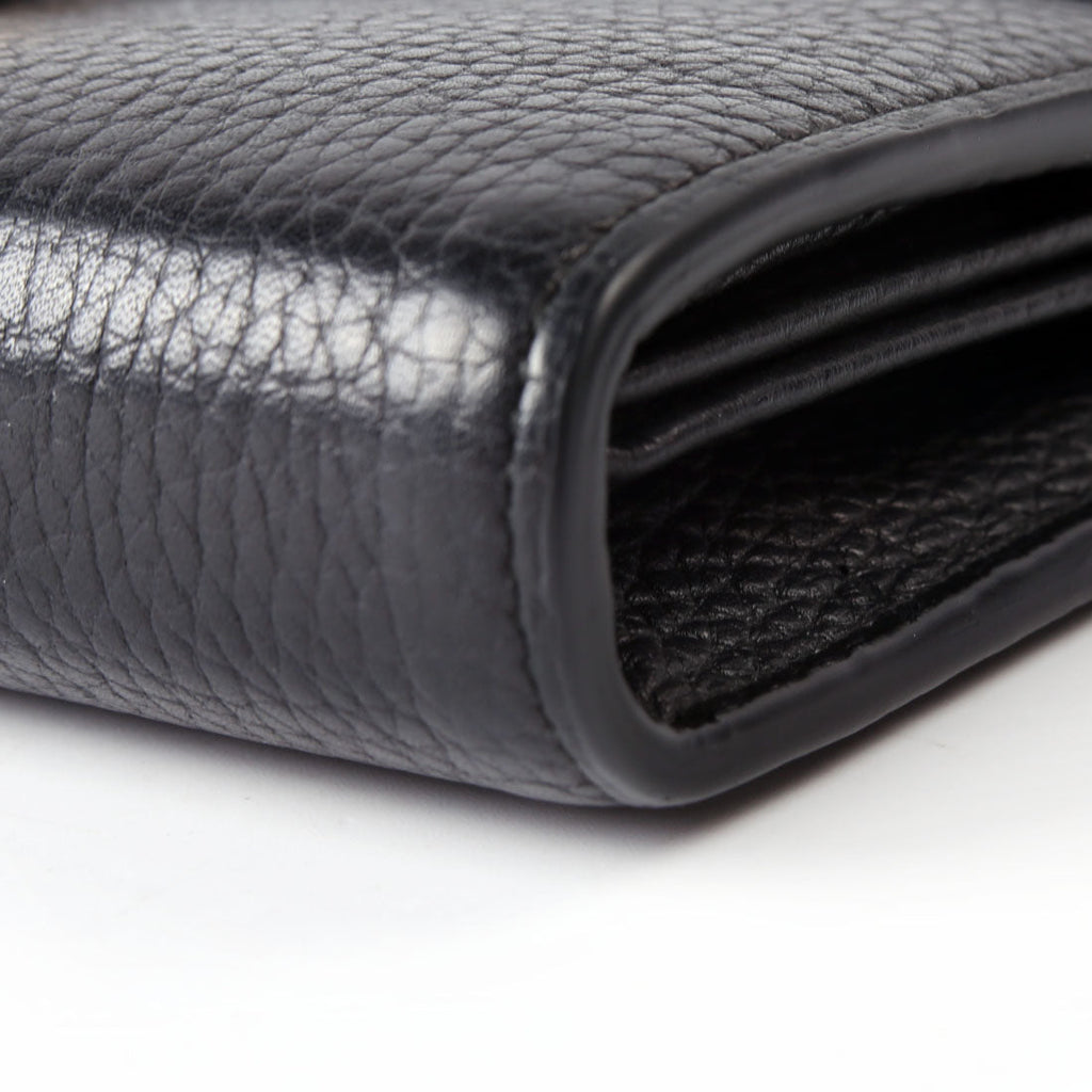 Gucci 401232 Marmont Chain Wallet Black