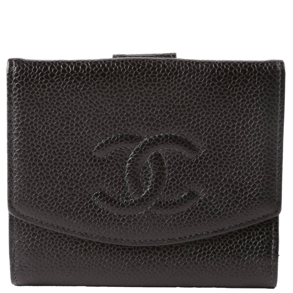 Timeless Compact Wallet Caviar Vintage Black