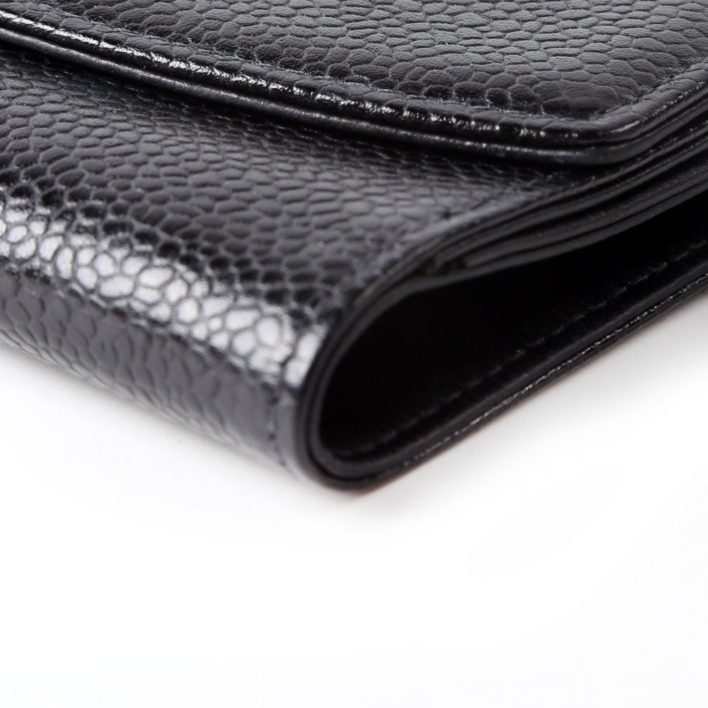 Timeless Compact Wallet Caviar Vintage Black