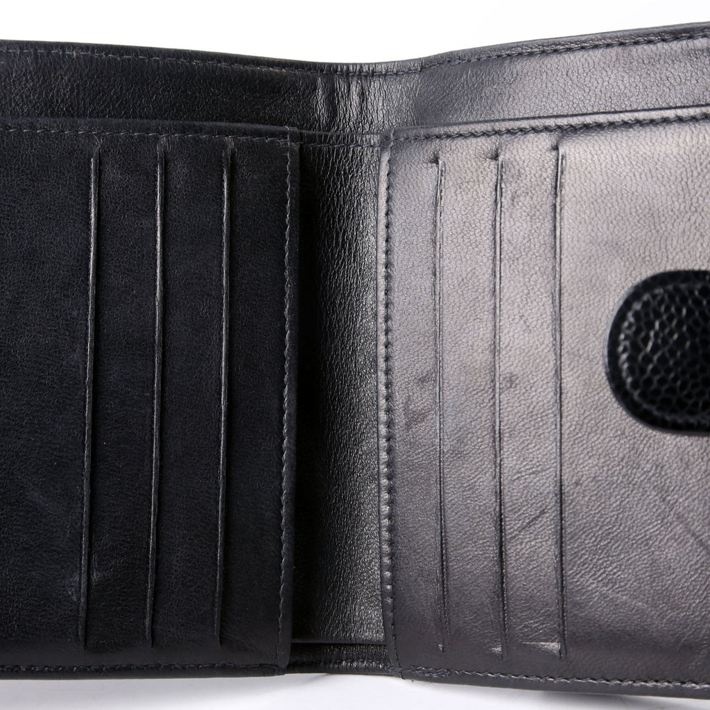 Timeless Compact Wallet Caviar Vintage Black