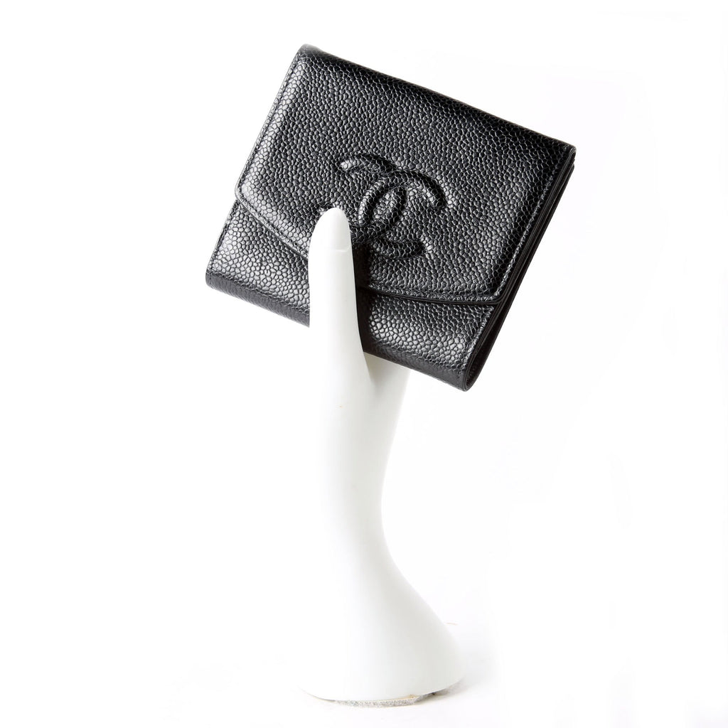 Timeless Compact Wallet Caviar Vintage Black