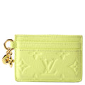 LV Charms Card Holder Empreinte Green