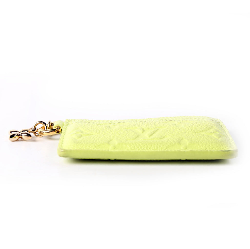 LV Charms Card Holder Empreinte Green