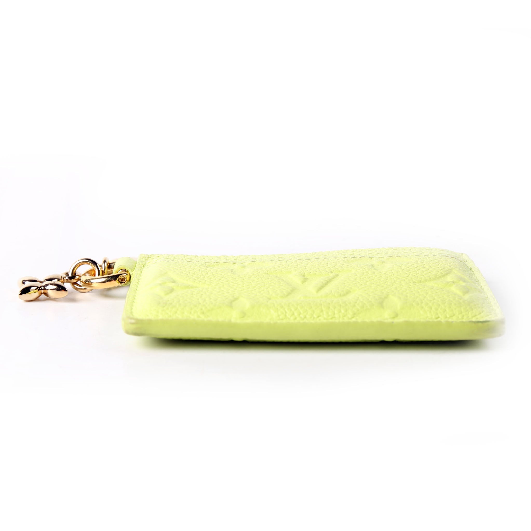 LV Charms Card Holder Empreinte Green
